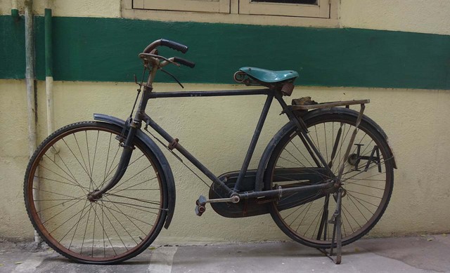 Fiets tegen muur: foto CC Gausanchennai