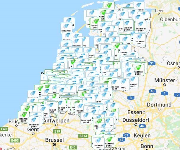 Zoek een inzamelpunt van Vlakglas Recycling Nederl