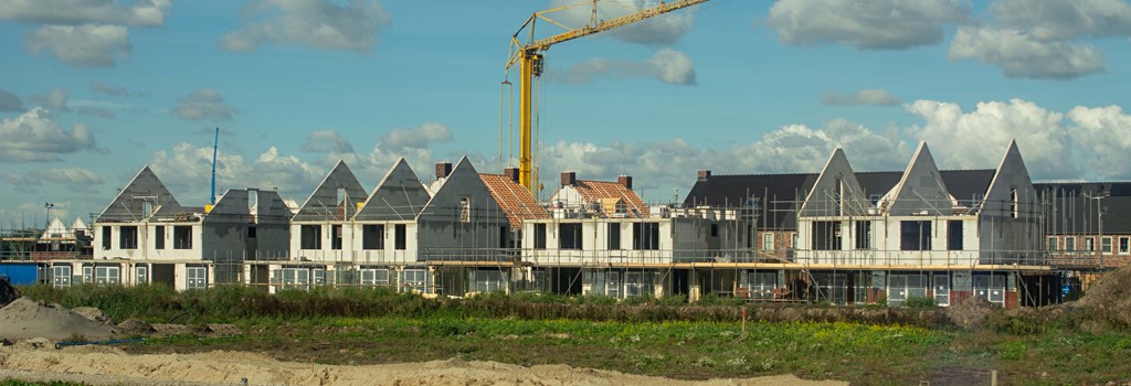 Woonwijk in aanbouw