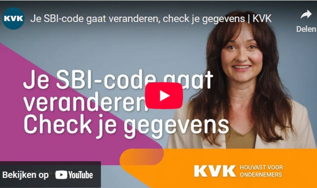 KvK wijzigt SBI-codes begin september 2025, contro