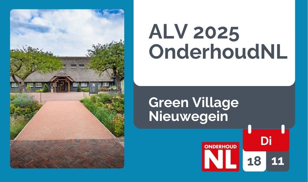 Algemene ledenvergadering OnderhoudNL op dinsdag 1